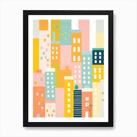 New York City Colourful View 1 Art Print