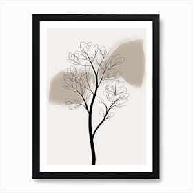 Tree Line Art Abstract 1 Art Print