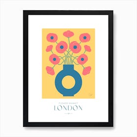 London Flower Market Art Print Art Print