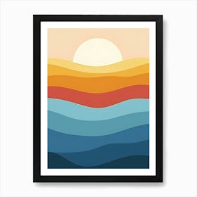 Sunset Over The Ocean 13 Art Print