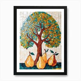 Mosaic Pear Tree 3 Art Print