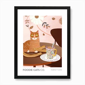 Foodie Cats Co Cat And Churros 1 Art Print