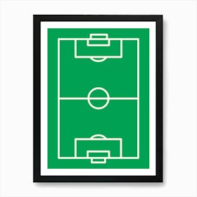 Soccer Field green Art Print