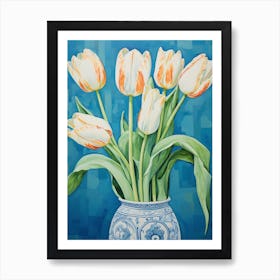 Flowers In A Vase Still Life Painting Tulips 3 Art Print