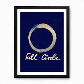 Full Circle 1 Blue Art Print