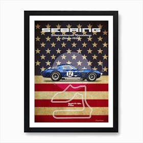 Sebring Corvette Grand Sport Vintage Art Print