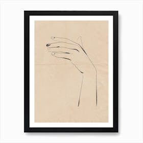 Hand Sketch On Vintage Paper Art Print
