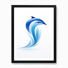 Dolphin Minimalist Abstract 3 Art Print