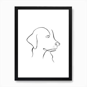 Minimal Labrador Art Print