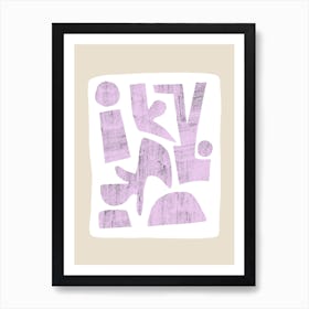 Modern Abstract 2 Lila Art Print