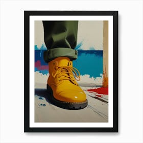 Yellow Boots Art Print