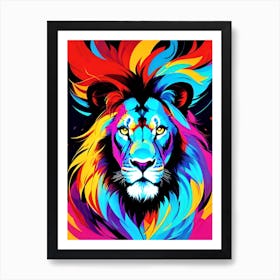 Colorful Lion Art Print