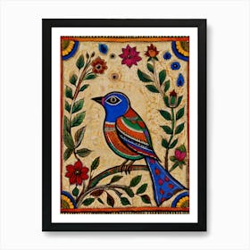 Default Traditional Indian Madhubani Style Painting Of A Birds 1 (2) Art Print