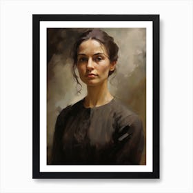 Vintage Portrait Painting Art Print