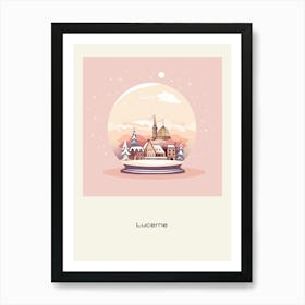 Lucerne Switzerland Snowglobe Poster Art Print