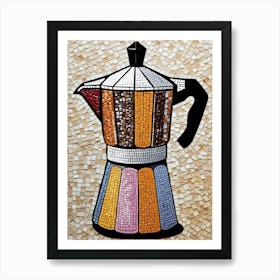 Mosaic Coffee Pot 1 Art Print