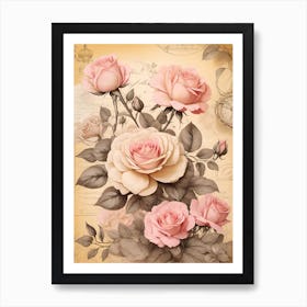 Pink Roses Art Print