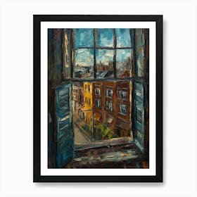 Window View Of Sydney In The Style Of Expressionism 3 Art Print