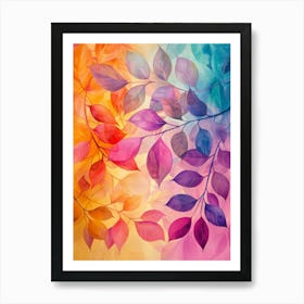 Colorful Leaves 3 Art Print