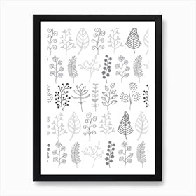 Botanical Grey Art Print