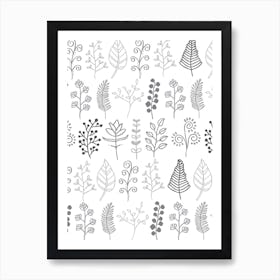 Botanical Grey Poster