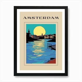 Minimal Design Style Of Amsterdam, Netherlands 3 Poster Art Print