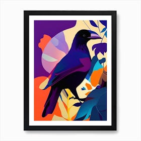 Raven Pop Matisse 2 Bird Art Print