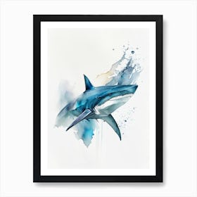 Sandbar Shark 2 Watercolour Art Print