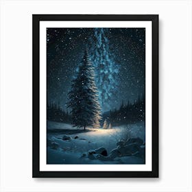 Snowy Night Art Print