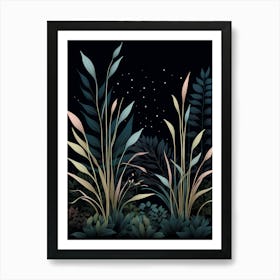 Night In The Forest 3 Art Print