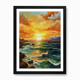 194.Golden sunset,San Francisco,USA. 1 Art Print