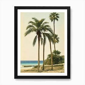 Kleftiko Beach Milos Greece Vintage Art Print