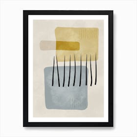 Abstract Painting With Brush Strokes 02 Art Print
