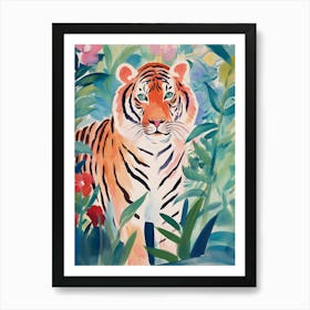 Tiger Watercolor Painting 2 Art Print