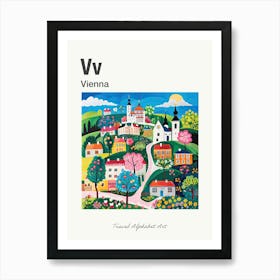 Kids Travel Alphabet  Vienna 3 Art Print