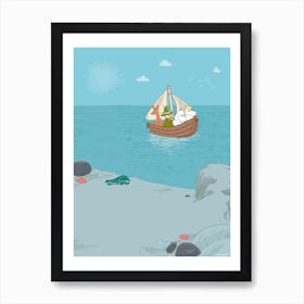 The Moomin Collection Beach Time Art Print