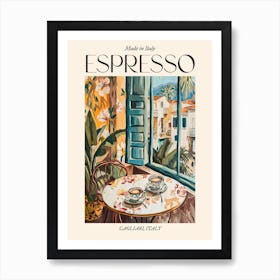 Cagliari Espresso Made In Italy 4 Poster Art Print