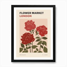 London Flower Market Art Print