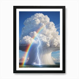 Rainbow Over A Nuclear Explosion Art Print