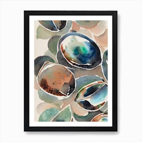 Abalone Vintage Graphic Watercolour Art Print