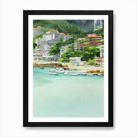 Rio De Janeiro Brazil Watercolour Tropical Destination Art Print