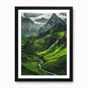 Green Valley In Vietnam Art Print