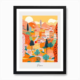 Poster Of Rome, Illustration In The Style Of Pop Art 2 Art Print