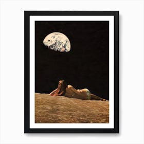 Moon Vacay Art Print