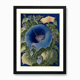 Morning Glory 2 Floral Botanical Vintage Poster Flower Art Print