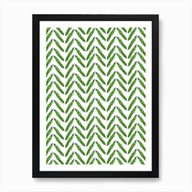 Peas Herringbone Art Print