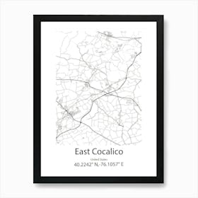 East Cocalico,United States Minimalist Map Art Print