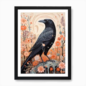Raven 1 Detailed Bird Painting Art Print