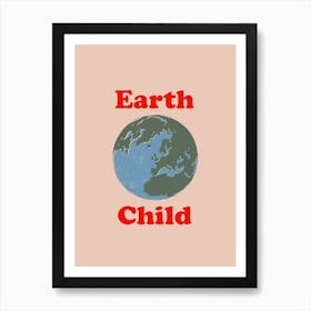 Earth Child Beige Art Print