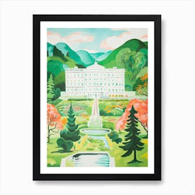 The Greenbrier   White Sulphur Springs, West Virginia   Resort Storybook Illustration 4 Art Print